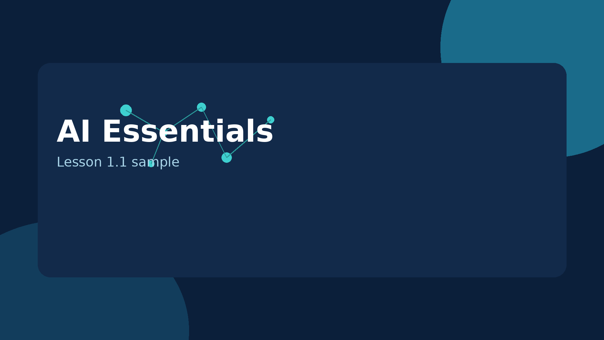 AI Essentials — Lesson 1.1 sample